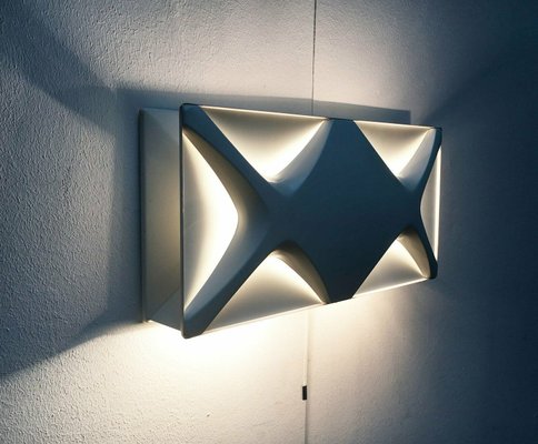 Mid-Century Space Age Cross Oyster Style Wall Lamp by Klaus Link for Heinz Neuhaus Leuchten, Germany, 1960s-UAH-2028124