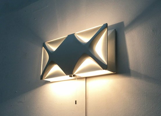 Mid-Century Space Age Cross Oyster Style Wall Lamp by Klaus Link for Heinz Neuhaus Leuchten, Germany, 1960s-UAH-2028124