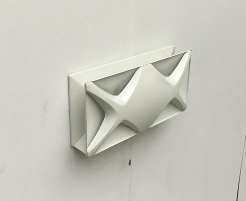 Mid-Century Space Age Cross Oyster Style Wall Lamp by Klaus Link for Heinz Neuhaus Leuchten, Germany, 1960s-UAH-2028124