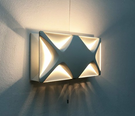 Mid-Century Space Age Cross Oyster Style Wall Lamp by Klaus Link for Heinz Neuhaus Leuchten, Germany, 1960s-UAH-2028124