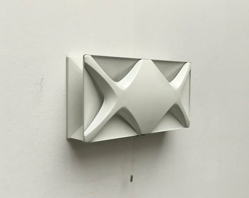 Mid-Century Space Age Cross Oyster Style Wall Lamp by Klaus Link for Heinz Neuhaus Leuchten, Germany, 1960s-UAH-2028124