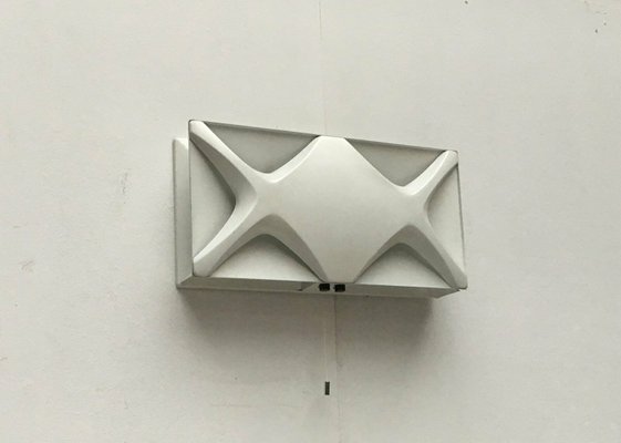 Mid-Century Space Age Cross Oyster Style Wall Lamp by Klaus Link for Heinz Neuhaus Leuchten, Germany, 1960s-UAH-2028124