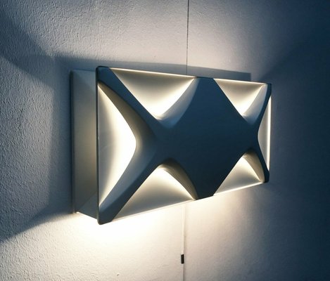 Mid-Century Space Age Cross Oyster Style Wall Lamp by Klaus Link for Heinz Neuhaus Leuchten, Germany, 1960s-UAH-2028124