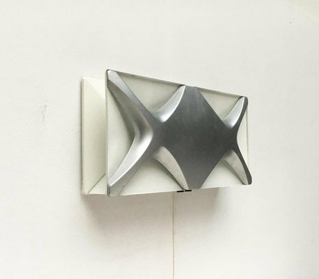 Mid-Century Space Age Cross Oyster Style Wall Lamp by Klaus Link for Heinz Neuhaus Leuchten, Germany, 1960s, Set of 2-UAH-2028123