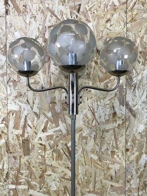 Mid-Century Space Age Floor Lamp in Metal & Glass-EJL-1138946