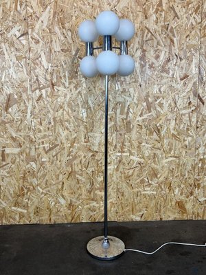 Mid-Century Space Age Floor Lamp in Metal & Glass, 1970s-EJL-1368523