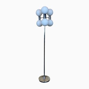 Mid-Century Space Age Floor Lamp in Metal & Glass, 1970s-EJL-1368523