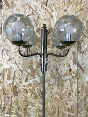 Mid-Century Space Age Floor Lamp in Metal & Glass-EJL-1138946