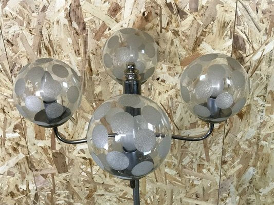 Mid-Century Space Age Floor Lamp in Metal & Glass-EJL-1138946