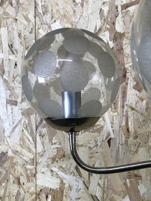 Mid-Century Space Age Floor Lamp in Metal & Glass-EJL-1138946