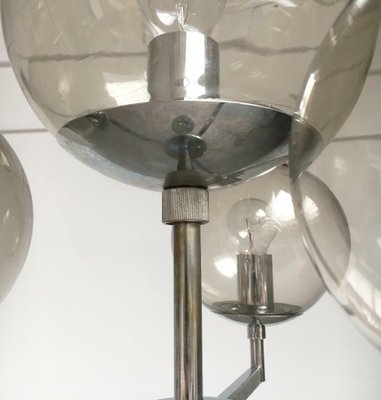 Mid-Century Space Age German Chrome and Glass Floor Lamp from Hustadt Leuchten, 1960s-UAH-2028090