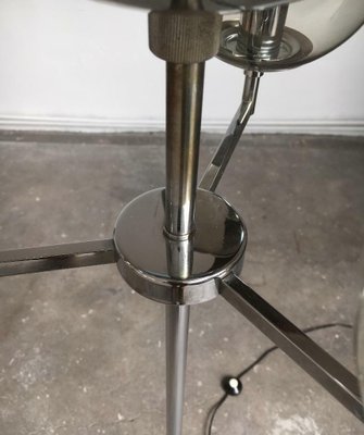 Mid-Century Space Age German Chrome and Glass Floor Lamp from Hustadt Leuchten, 1960s-UAH-2028090