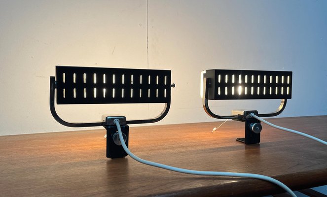 Mid-Century Space Age German Minimalist Clamp Wall, Bed or Shelf Lamps from Leclaire & Schäfer, 1960s, Set of 2-UAH-1778511