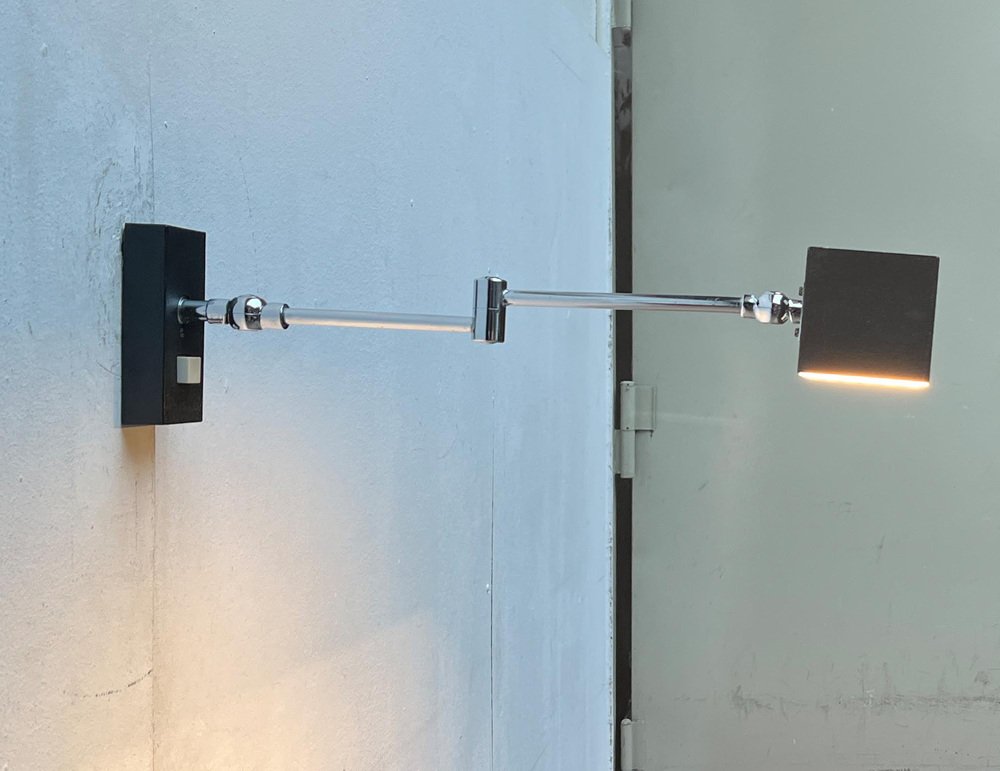 Mid-Century Space Age German Minimalist Wall Lamp from Hoffmeister and Bur Bünte & Remmler Leuchten, 1960s