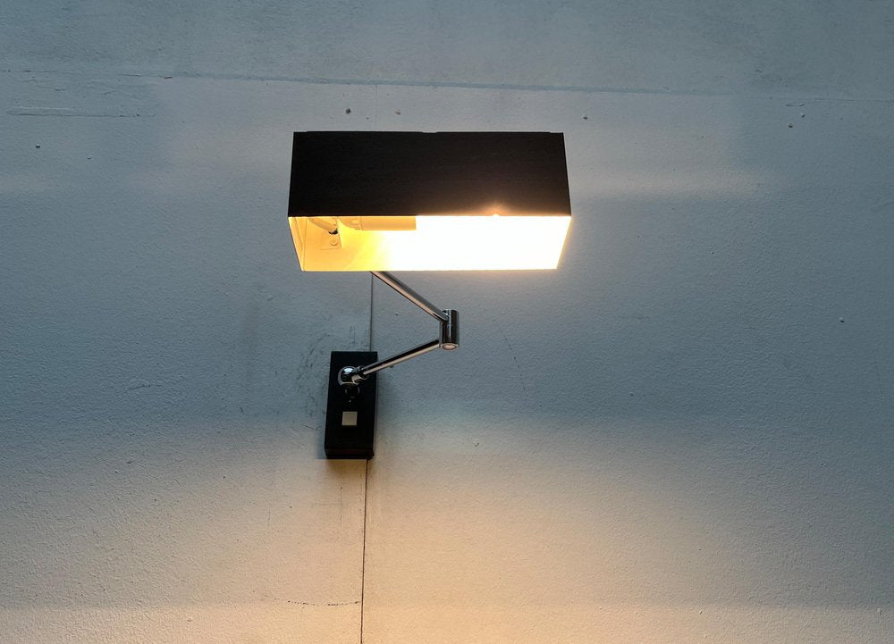 Mid-Century Space Age German Minimalist Wall Lamp from Hoffmeister and Bur Bünte & Remmler Leuchten, 1960s