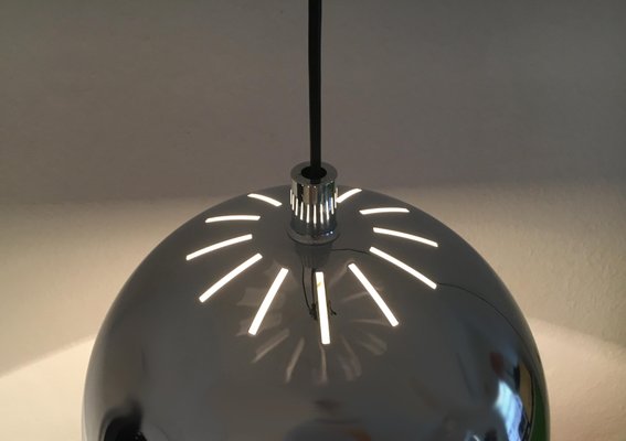 Mid-Century Space Age German Model 5561 Chrome Pendant Lamp from Staff, 1970s-UAH-863515