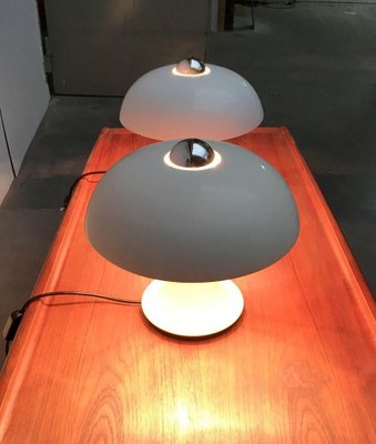 Mid-Century Space Age German Mushroom Table Lamp from Kaiser Idell / Kaiser Leuchten, 1960s, Set of 2-UAH-2028149