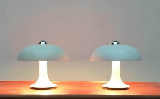 Mid-Century Space Age German Mushroom Table Lamp from Kaiser Idell / Kaiser Leuchten, 1960s, Set of 2-UAH-2028149