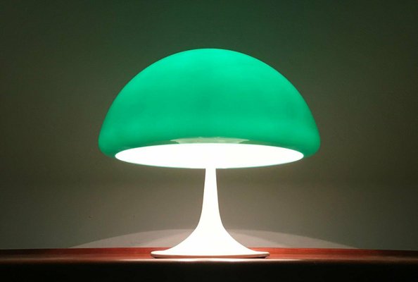 Mid-Century Space Age Italian Green Early Model Toledo Table Lamp by Luigi Massoni for Harvey Guzzini, 1960s-UAH-2027946