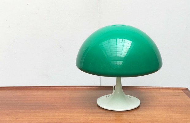 Mid-Century Space Age Italian Green Early Model Toledo Table Lamp by Luigi Massoni for Harvey Guzzini, 1960s-UAH-2027946