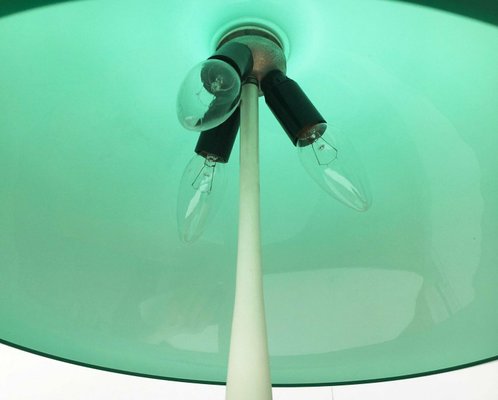 Mid-Century Space Age Italian Green Early Model Toledo Table Lamp by Luigi Massoni for Harvey Guzzini, 1960s-UAH-2027946