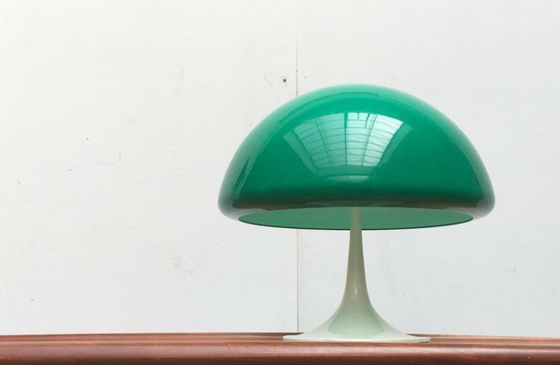 Mid-Century Space Age Italian Green Early Model Toledo Table Lamp by Luigi Massoni for Harvey Guzzini, 1960s-UAH-2027946