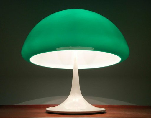 Mid-Century Space Age Italian Green Early Model Toledo Table Lamp by Luigi Massoni for Harvey Guzzini, 1960s-UAH-2027946