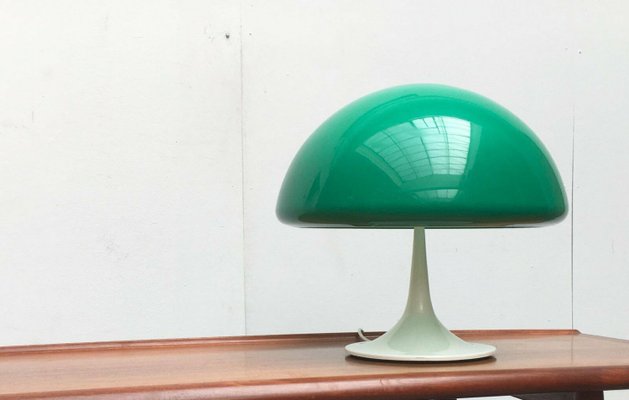 Mid-Century Space Age Italian Green Early Model Toledo Table Lamp by Luigi Massoni for Harvey Guzzini, 1960s-UAH-2027946