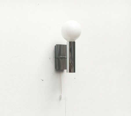 Mid-Century Space Age Minimalist German Chrome Wall Lamp from Hustadt Leuchten, 1960s-UAH-2028091