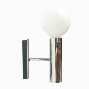 Mid-Century Space Age Minimalist German Chrome Wall Lamp from Hustadt Leuchten, 1960s-UAH-2028091