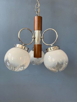 Mid-Century Space Age Murano Glass Pendant Light Ceiling Lamp from Mazzega, 1970s-ZBK-1295444