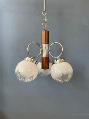 Mid-Century Space Age Murano Glass Pendant Light Ceiling Lamp from Mazzega, 1970s-ZBK-1295444