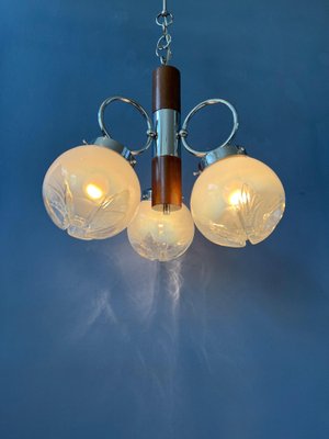 Mid-Century Space Age Murano Glass Pendant Light Ceiling Lamp from Mazzega, 1970s-ZBK-1295444