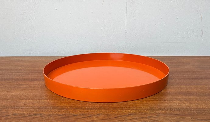 Mid-Century Space Age Orange Plastic Tray, 1960s-UAH-1824283