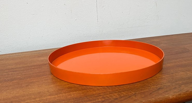 Mid-Century Space Age Orange Plastic Tray, 1960s-UAH-1824283