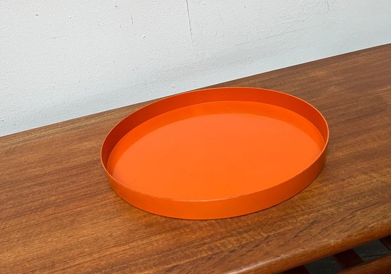 Mid-Century Space Age Orange Plastic Tray, 1960s-UAH-1824283