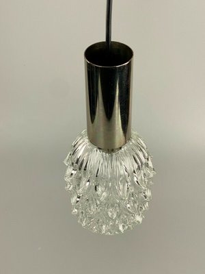 Mid-Century Space Age Pendant Lamp in Chrome & Bubble Glass-EJL-1140323