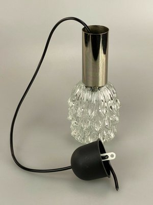 Mid-Century Space Age Pendant Lamp in Chrome & Bubble Glass-EJL-1140323