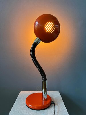 Mid-Century Space Age Red Adjustable UFO Table Lamp-ZBK-1717777