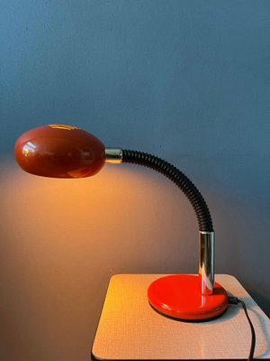 Mid-Century Space Age Red Adjustable UFO Table Lamp-ZBK-1717777