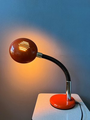 Mid-Century Space Age Red Adjustable UFO Table Lamp-ZBK-1717777