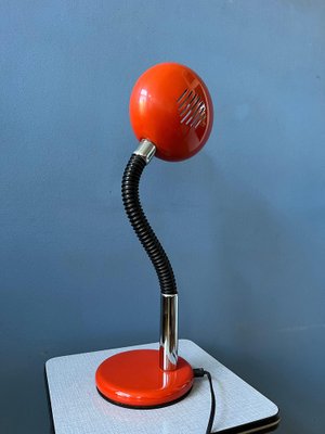 Mid-Century Space Age Red Adjustable UFO Table Lamp-ZBK-1717777