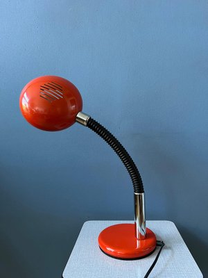 Mid-Century Space Age Red Adjustable UFO Table Lamp-ZBK-1717777