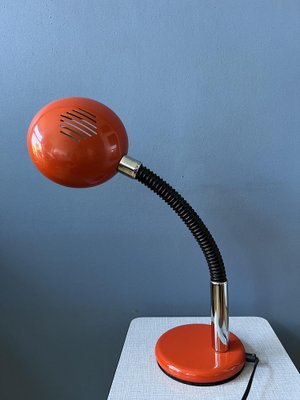 Mid-Century Space Age Red Adjustable UFO Table Lamp-ZBK-1717777