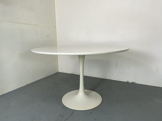 Mid-Century Space Age Tulip Dining Table in White by Arkana, 1960s-DE-2043270