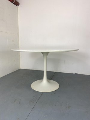 Mid-Century Space Age Tulip Dining Table in White by Arkana, 1960s-DE-2043270