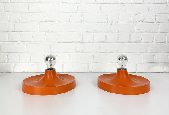 Mid-Century Space Age Wall Disc Light from Teka, Germany, 1960s, Set of 2-ZM-1718646