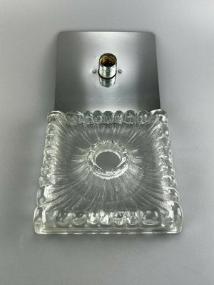 Mid-Century Space Age Wall Lamp in Ice Glass from Hustadt Leuchten-EJL-1259434