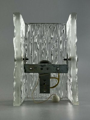 Mid-Century Space Age Wall Sconce in Ice Glass-EJL-1299669