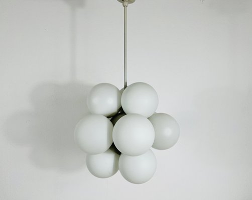 Mid-Century Space Age White Atomic Pendant from Kaiser, Germany, 1960s-PUK-1317208